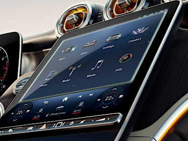 mercedes benz mbux landing page features entertainment online music