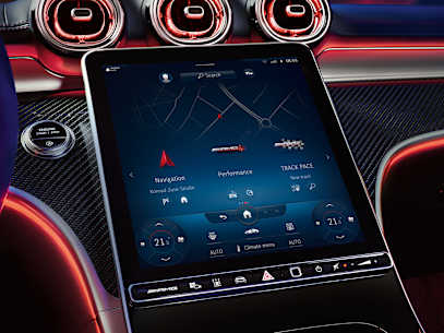 mercedes amg c class w206 interior hotspot perfomance central display