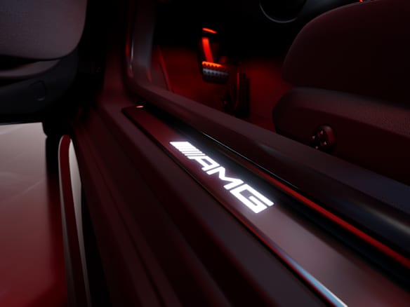 mercedes amg cle coupe 53 interior hotspot door sill panels