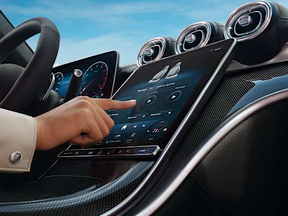 mercedes benz c class w206 equipment multimedia hotspot mbux touch concept