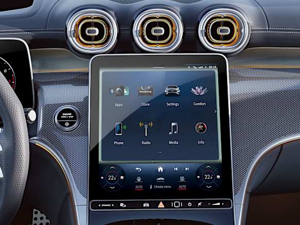 mercedes benz glc coupe c254 interior hotspot central display