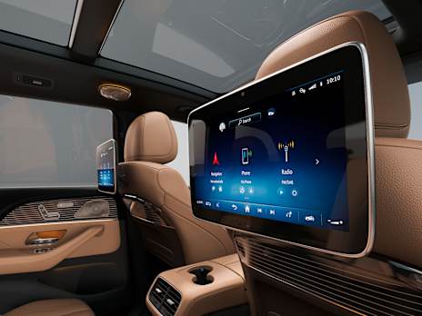 mercedes benz gls suv x167 interior hotspot mbux high end rear entertainment