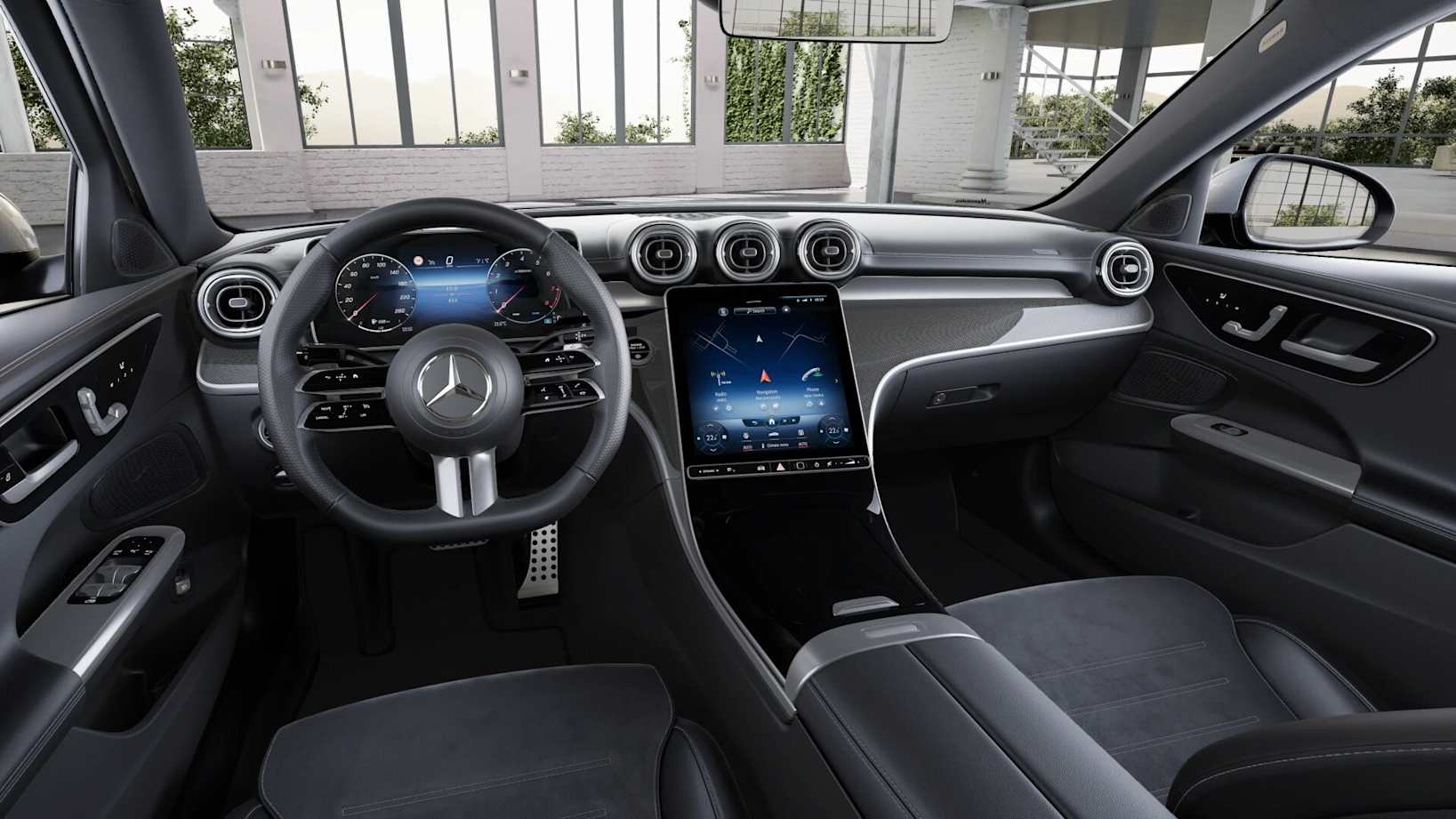sedan c-class interior amg_line