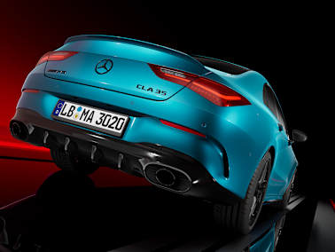 mercedes amg cla coupe c118 exterior 35 amg rear