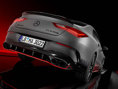 mercedes amg cla coupe c118 exterior 45 s amg rear